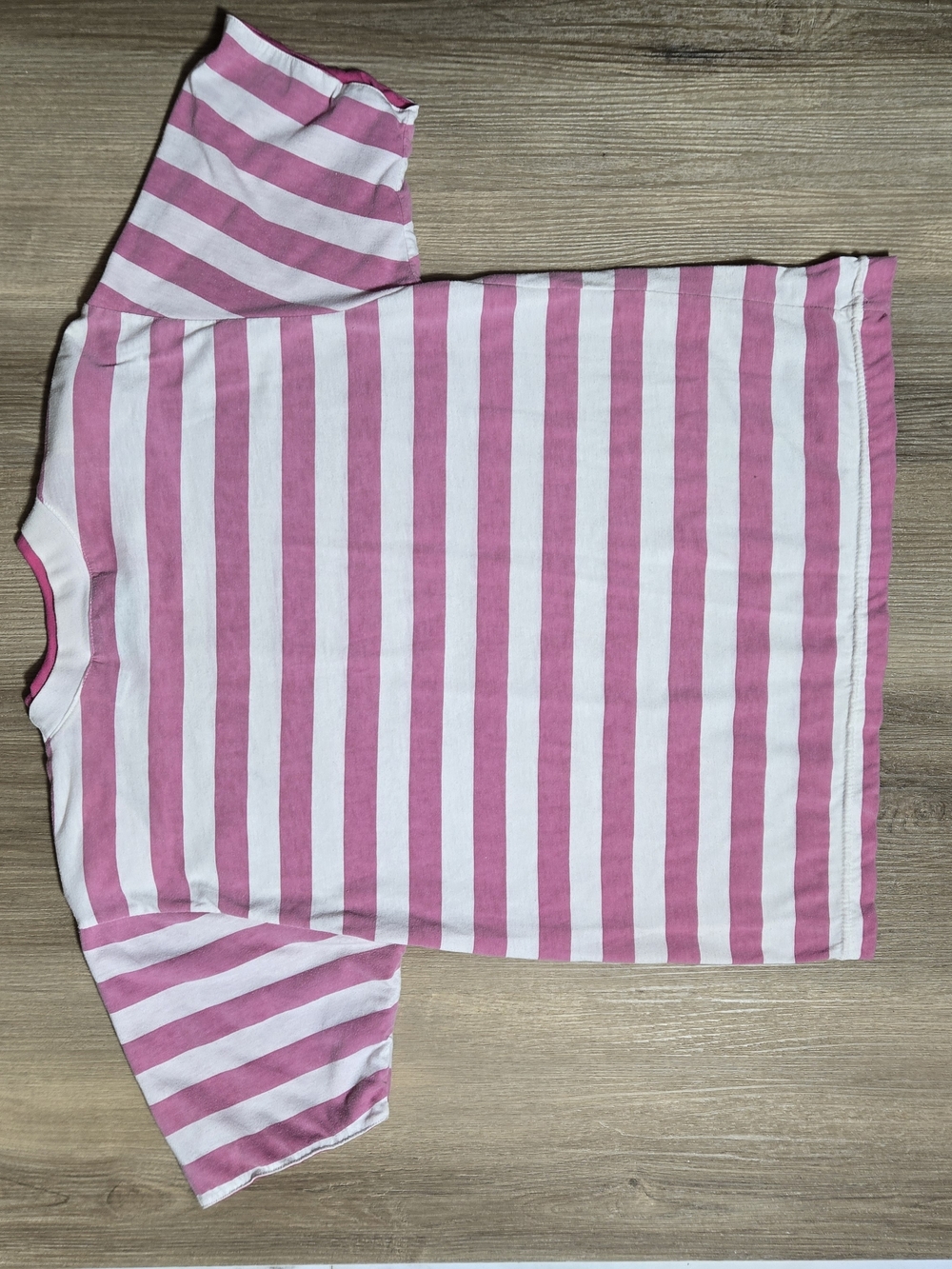 Vintage Pink and White Striped Tee - Picture 2 of 4